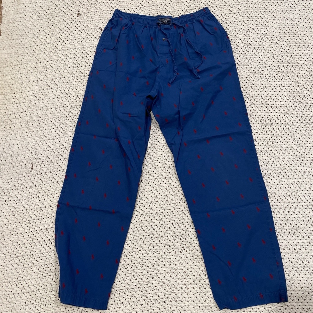 Ralph Lauren Blue Joggers with Red Details